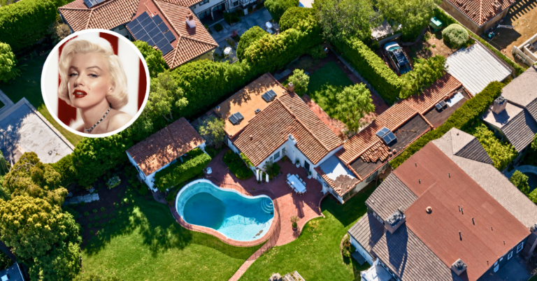 Aerial view of Marilyn Monroe's Brentwood house.