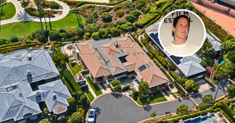 Aerial view of Mark Cuban's Laguna Beach home.