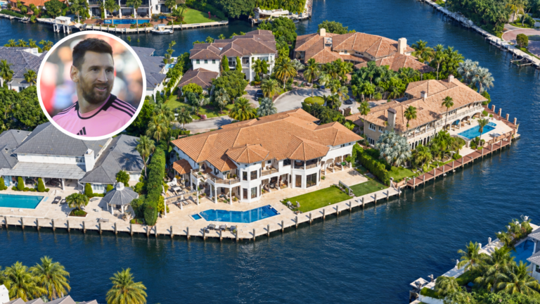 Aerial view of Messi's Ft. Lauderdale home.