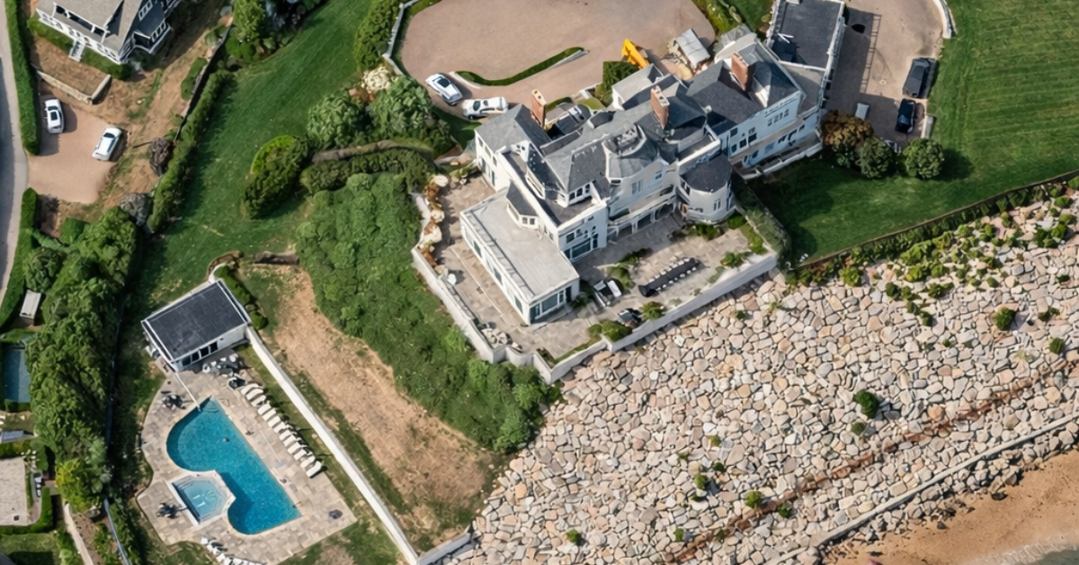 An aerial view of Taylor Swift's home in Watch Hill, Rhode Island