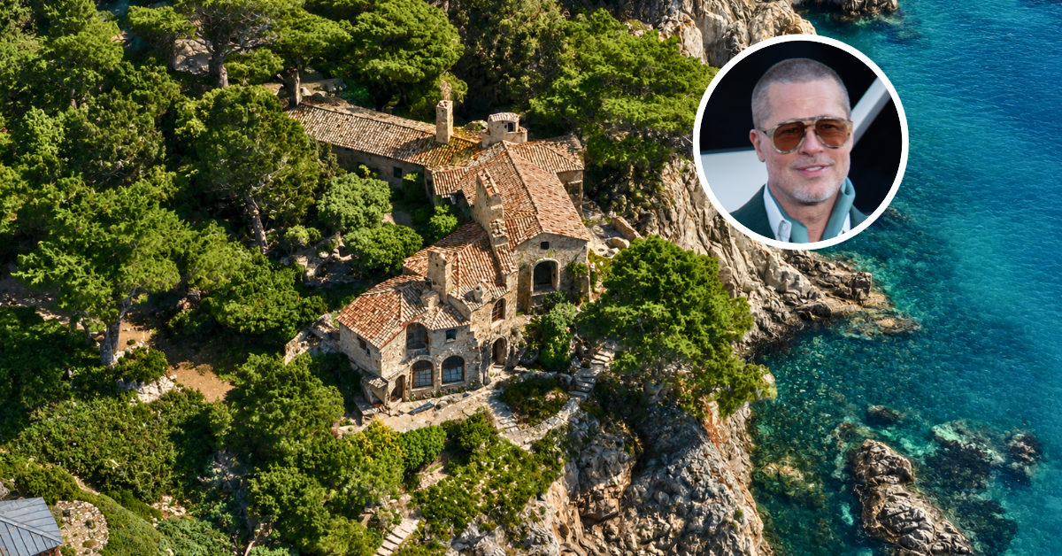 Aerial view of Brad Pitt's Seaward estate in Carmel.