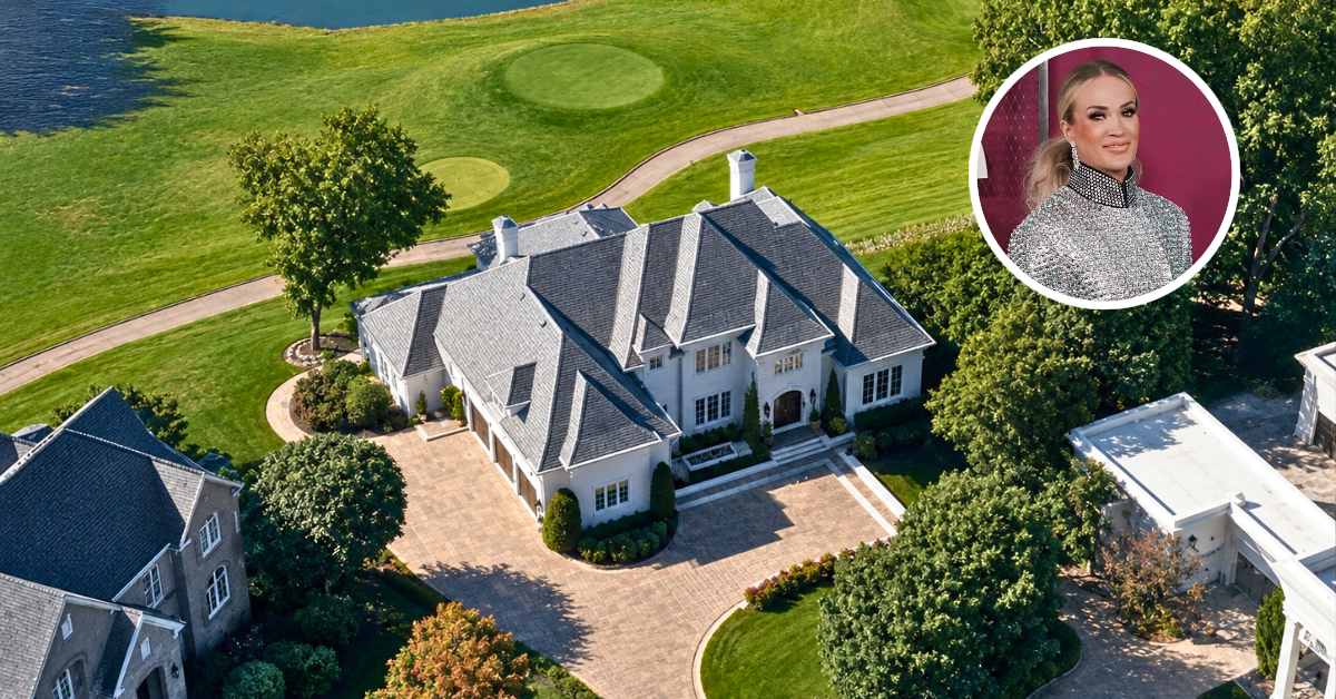 Aerial view of Carrie Underwood's former Brentwood home.