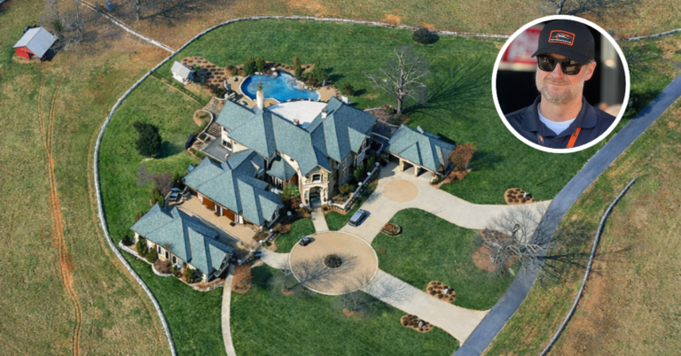 An aerial view of Dale Earnhardt Jr.'s home in Mooresville, NC