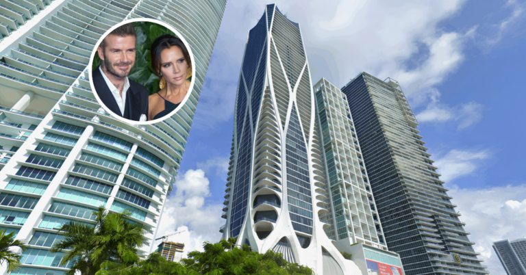 Street view of David Beckham's penthouse building in Miami.