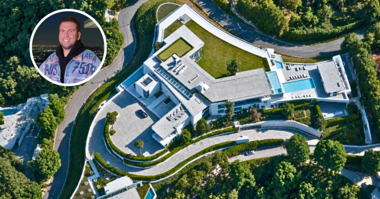 Aerial view of Richard Saghian's Bel Air mansion.