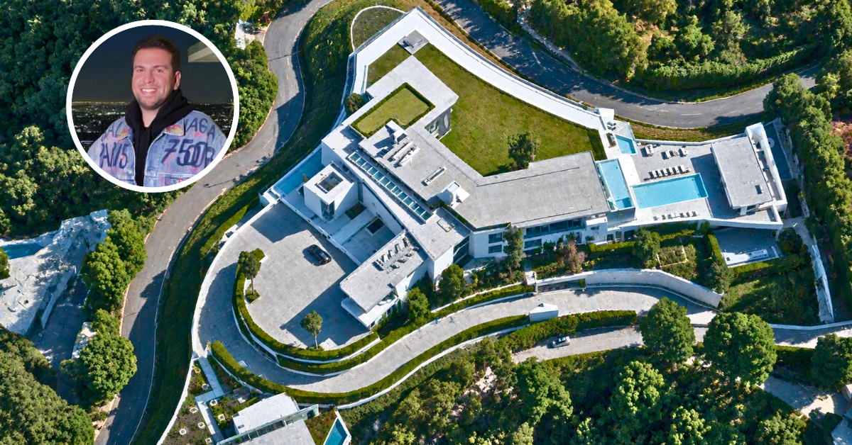 Aerial view of Richard Saghian's Bel Air mansion.