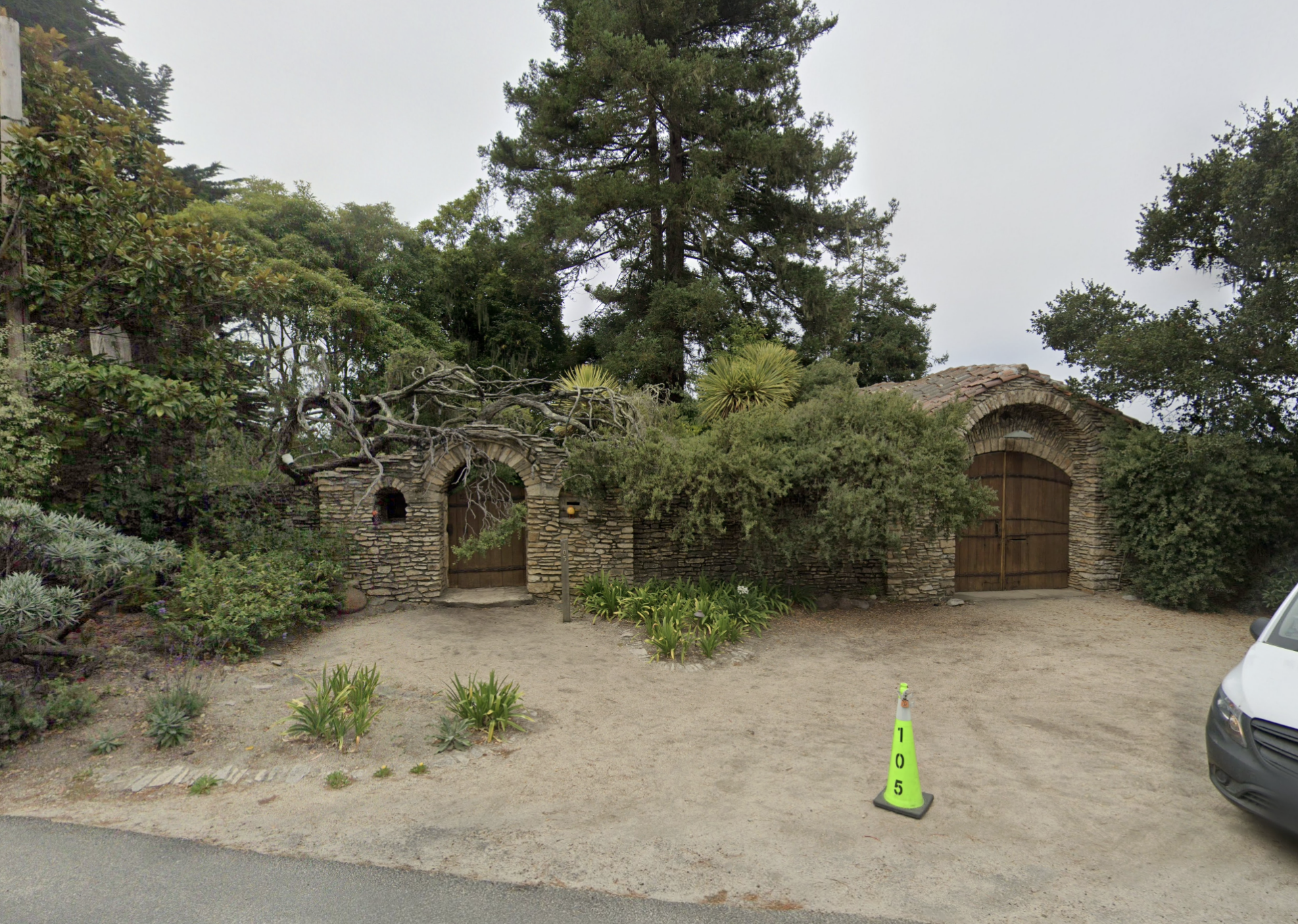 Street view of Brad Pitt's Seaward estate in Carmel.