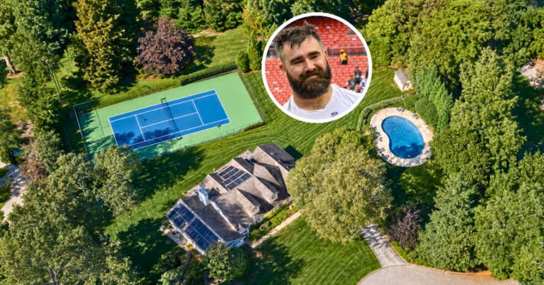Aerial view of Jason Kelce's Estate.