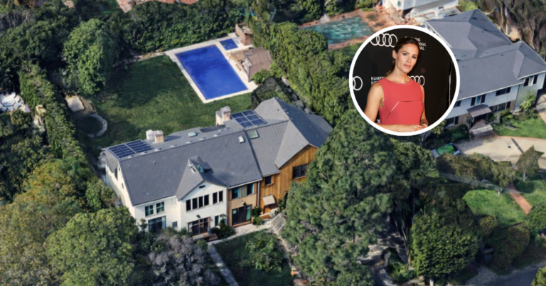 An aerial view of Jennifer Garner's home in Brentwood