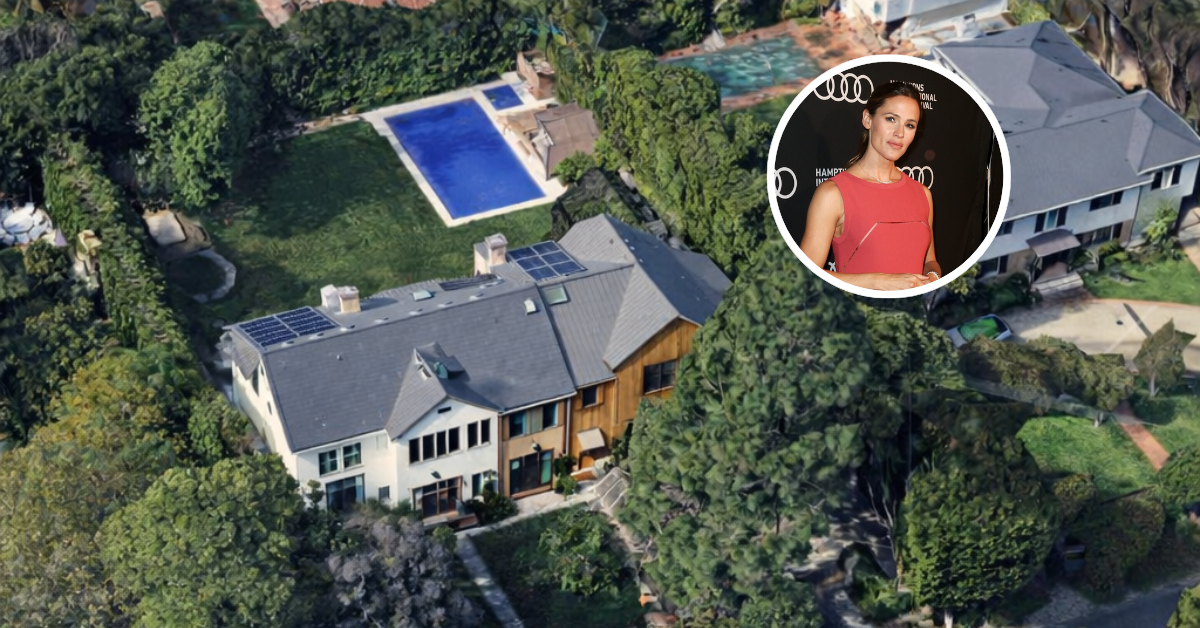 An aerial view of Jennifer Garner's home in Brentwood