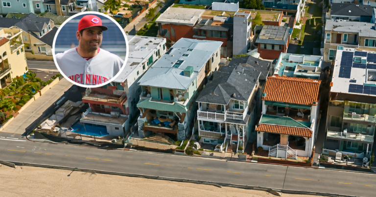 Aerial view of Joey Votto's Hermosa beach house.