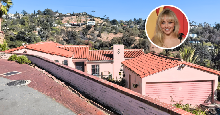 Street view of Sabrina Carpenter's Hollywood Hills home.