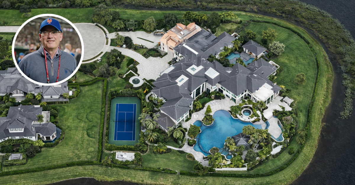 An aerial view of Steve Cohen' Delray Beach estate