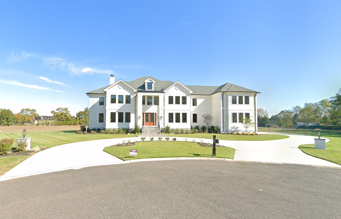 A street view look at Nick Castellanos Mooresville, NJ home that just sold for $4.89 million.