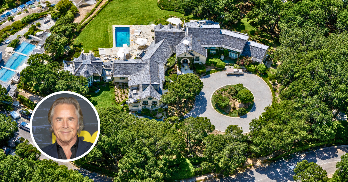 Aerial view of Don Johnson's house in Montecito.