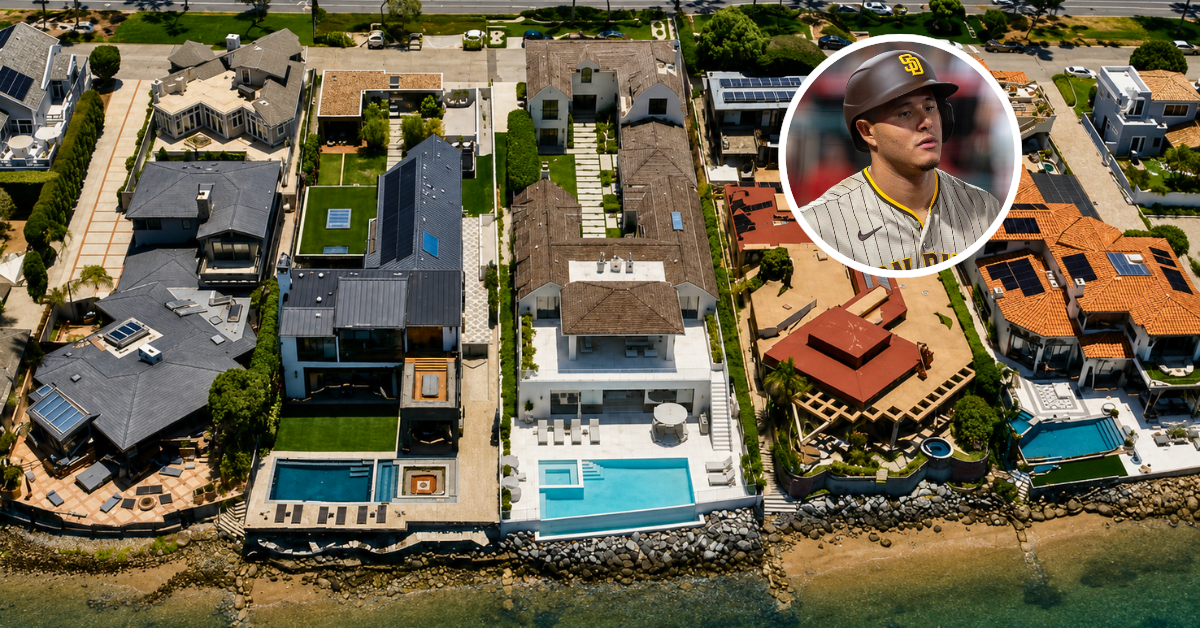 An aerial view of Manny Machado's Cornado home.