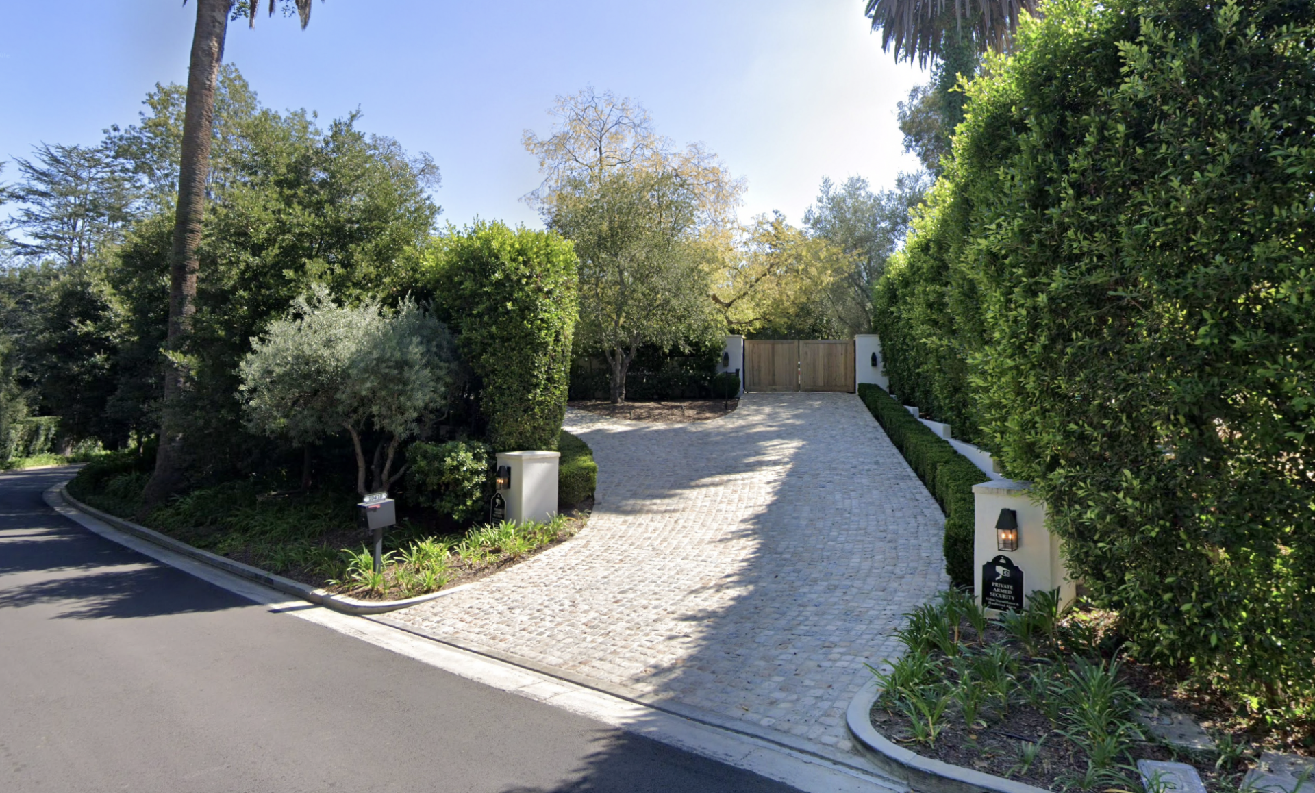 Street view of Travis Kalanick's home in Los Angeles.
