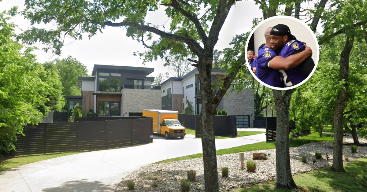 A view from the driveway of Derrick Henry's Nashville property which sold for $3.1 million