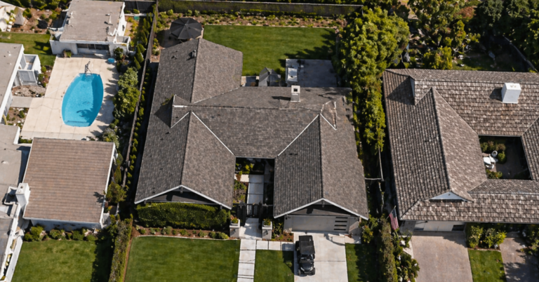 An aerial view of Josh Allen's Dana Point house