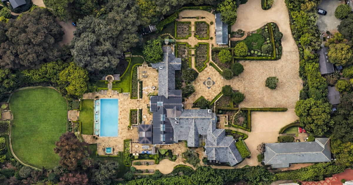 Aerial view of Katy Perry's Montecito estate.