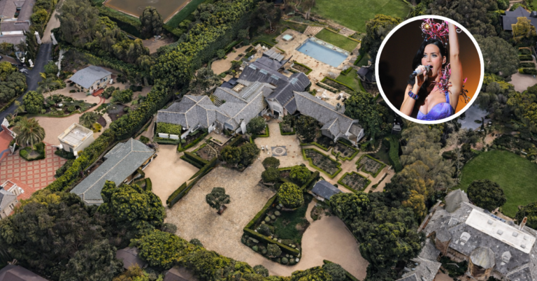 Aerial view of Katy Perry's Montecito estate.