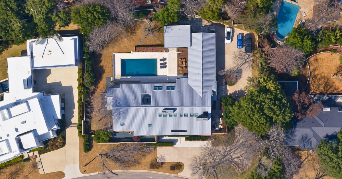 Aerial view of Luka Doncic’s Dallas house.