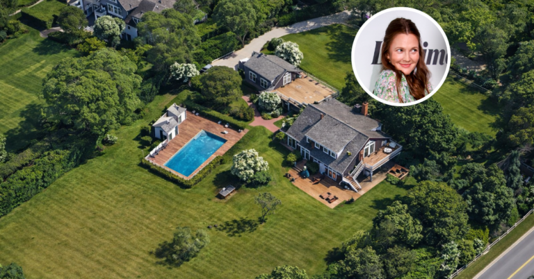 The former Hamptons mansion of Drew Barrymore which she sold for $8.25 million