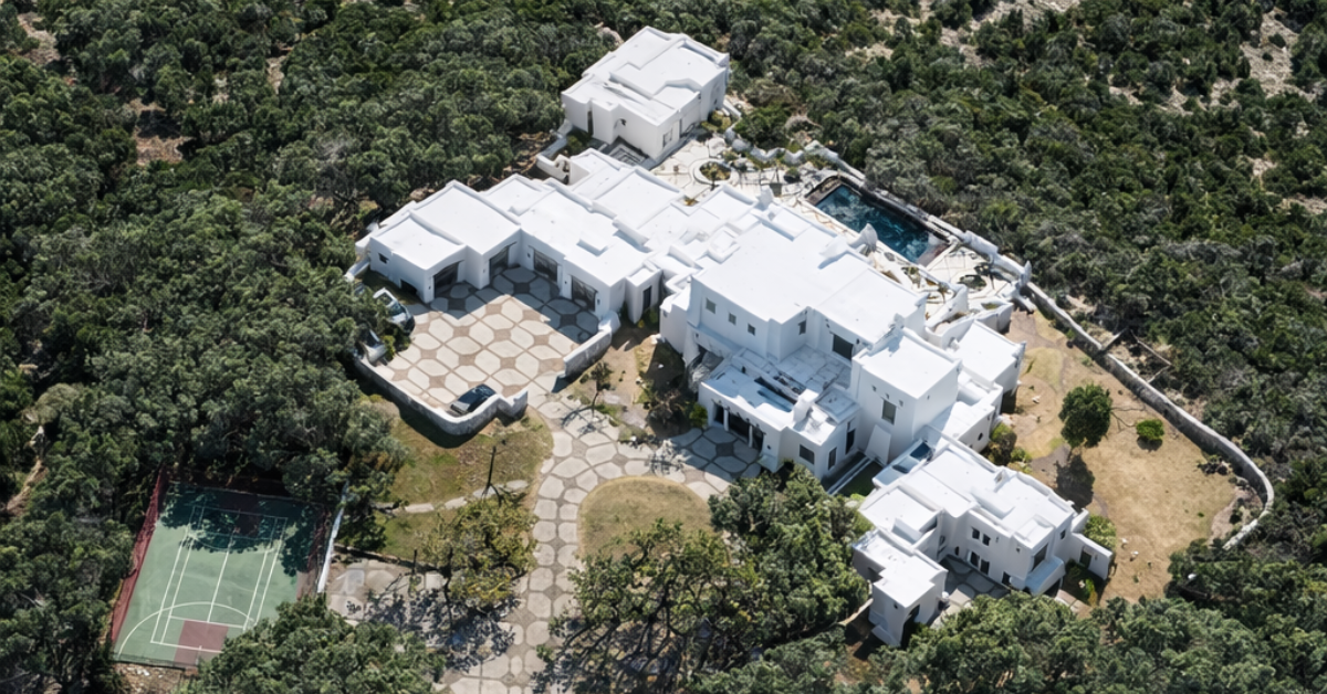 An aerial view of George Strait's home in San Antonio