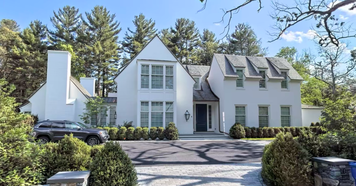 Street view of Jaylen Brown's Wellesley Home.