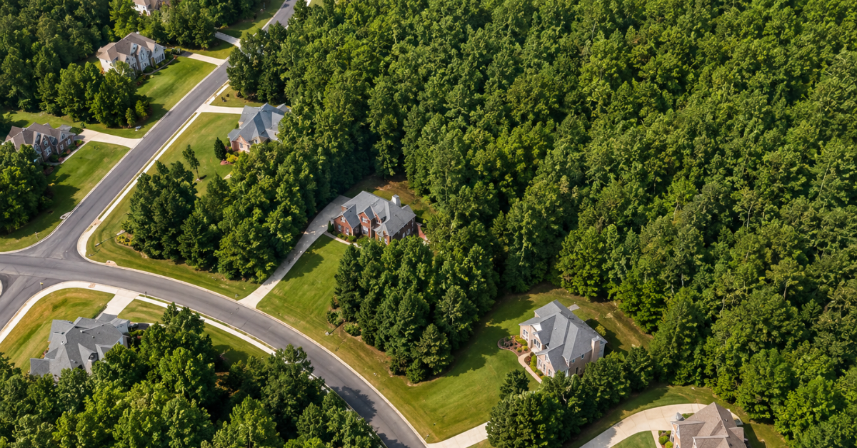 Aerial view of Snoop Dog's Douglasville home.