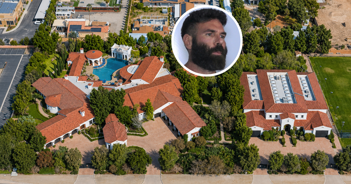Aerial view of Dan Blitzerian's Las Vegas mansion.