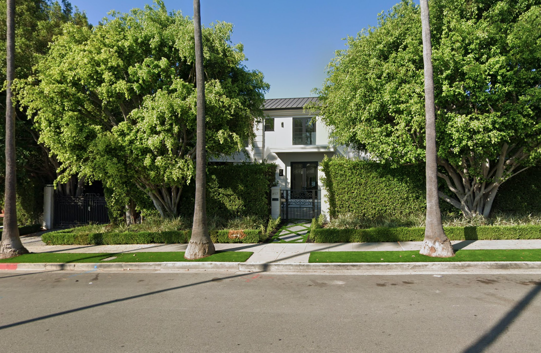 Street view of Floyd Mayweather's Former Beverly Hills Mansion.