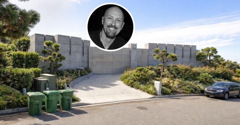 A street view of James Jannard's home in Beverly Hills
