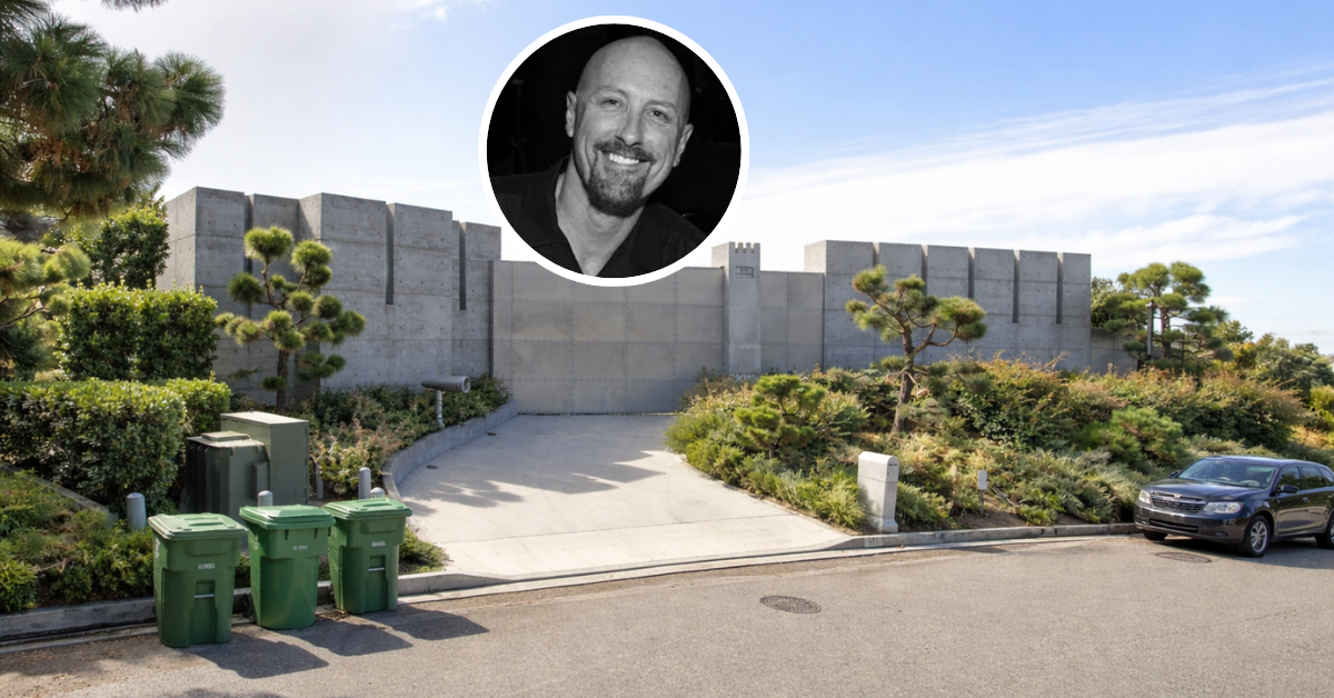 A street view of James Jannard's home in Beverly Hills