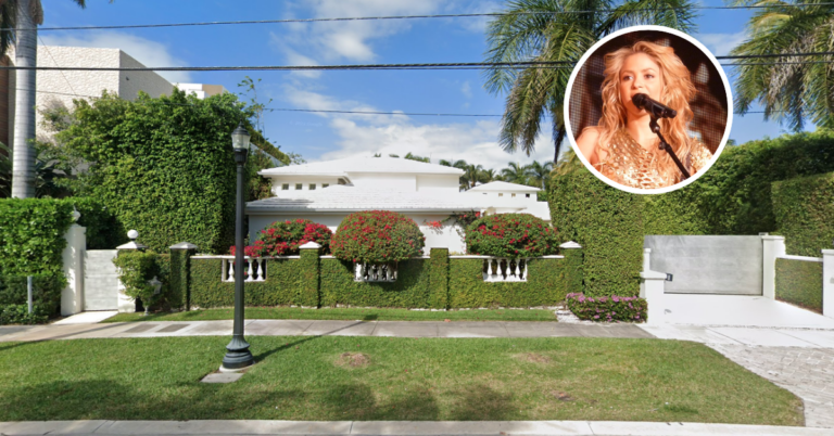 Street view of Shakira's Miami house.