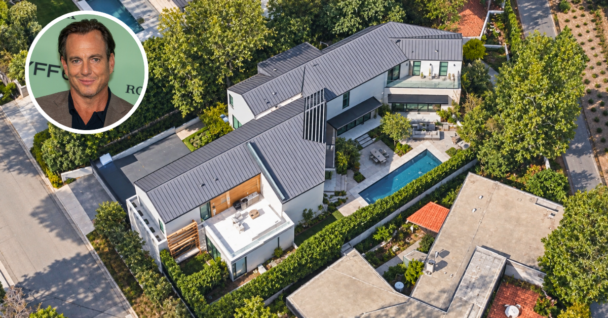An aerial view of Will Arnett's Beverly Hills home he sold.