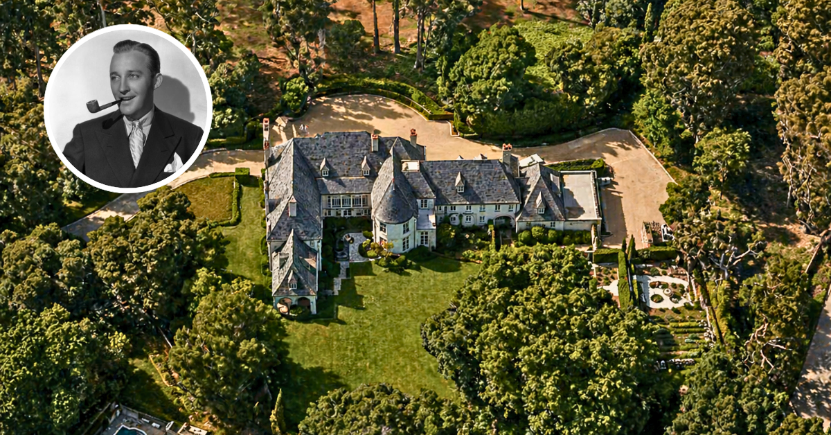 An aerial view of the Bing Crosby Estate in Hillsborough