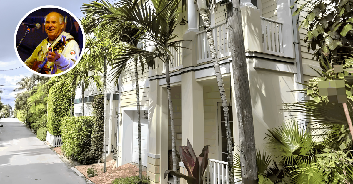 Street view of Jimmy Buffett's Palm Beach House.