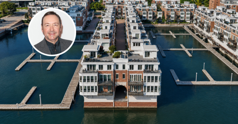 Aerial view of Kevin Spacey's Baltimore Home.