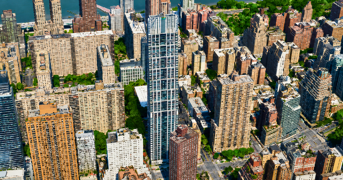 Aerial view of NYC penthouse featured in Succession.