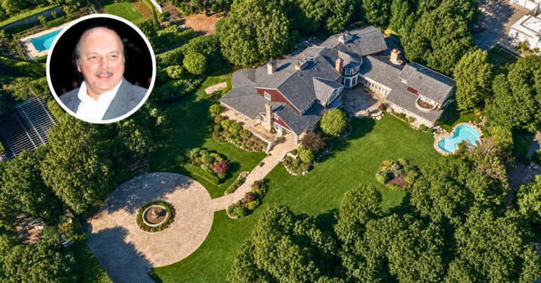 Aerial view of Dennis Franz's Montecito estate.