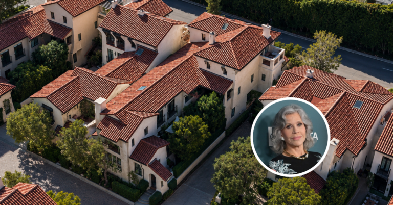 Aerial view of Jane Fonda's LA townhouse.