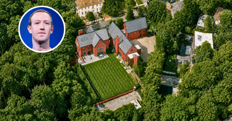 Aerial view of Mark Zuckerberg's Washington D.C. mansion.