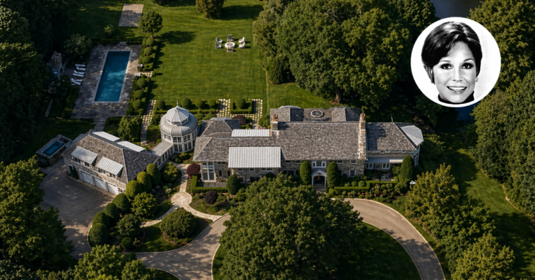 An aerial view of Mary Tyler Moore's Connecticut home