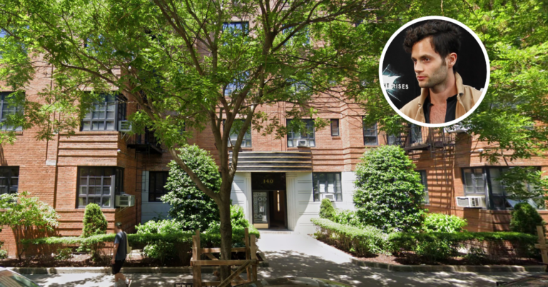 Street view of Penn Badgley's former Brooklyn penthouse.