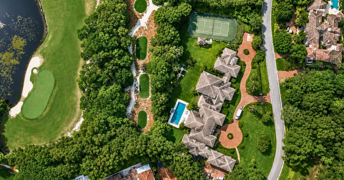 Aerial view of Rory McIlroy’s Florida mansion.