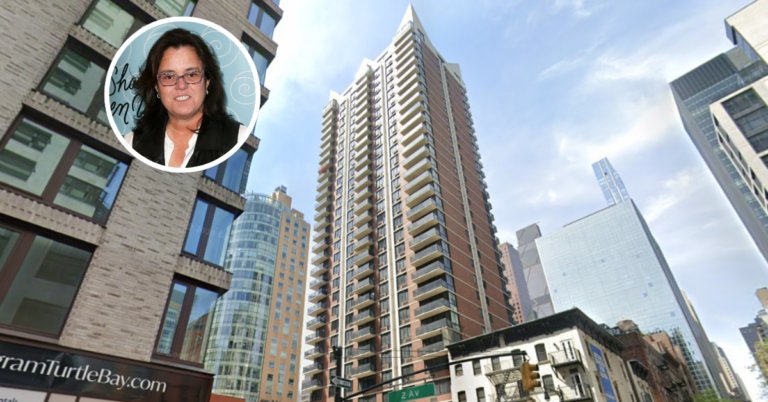 Street view of Rosie O'Donnell's Manhattan penthouse.