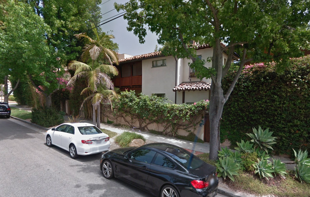 Street view of Peter Horton’s L.A. Home that he sold.