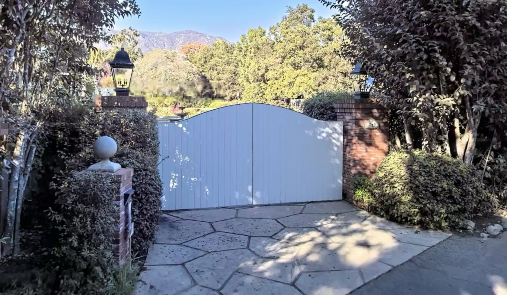 Street view of Dennis Franz's Montecito estate.