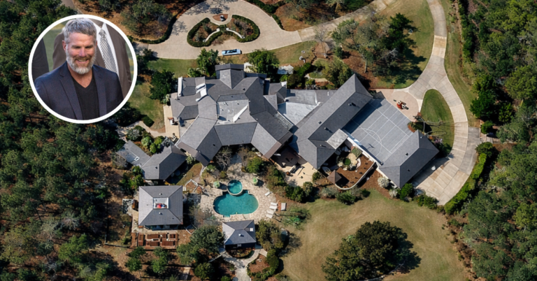 An aerial view of Black Creek Farm owned by Brett Favre
